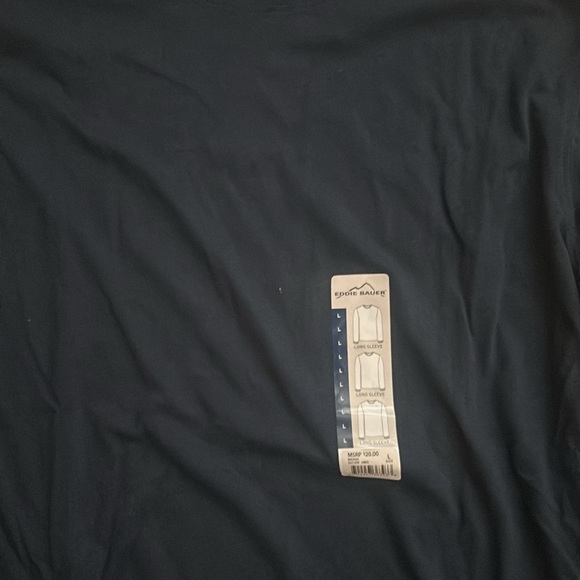 Navy Blue Eddie Bauer Long sleeve Tee shirt nwt - Picture 3 of 3